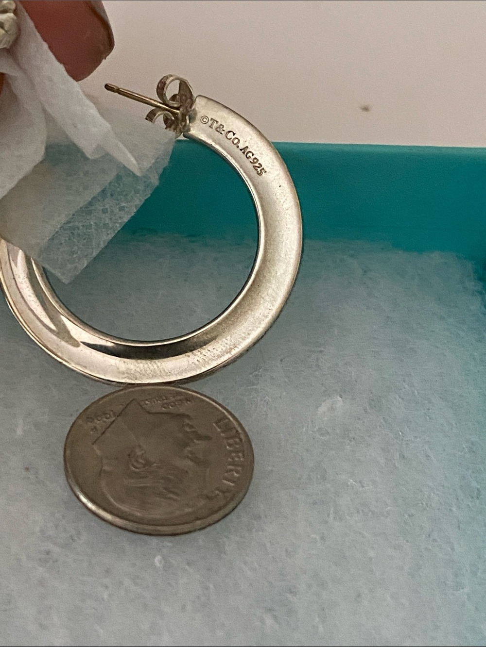 Tiffany & Co. SS 1837 Hoop Earrings **RARE** - Picture 8 of 13
